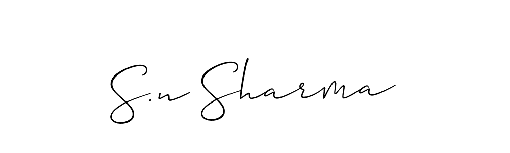 Use a signature maker to create a handwritten signature online. With this signature software, you can design (Allison_Script) your own signature for name S.n Sharma. S.n Sharma signature style 2 images and pictures png