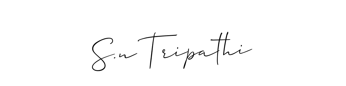 Also You can easily find your signature by using the search form. We will create S.n Tripathi name handwritten signature images for you free of cost using Allison_Script sign style. S.n Tripathi signature style 2 images and pictures png