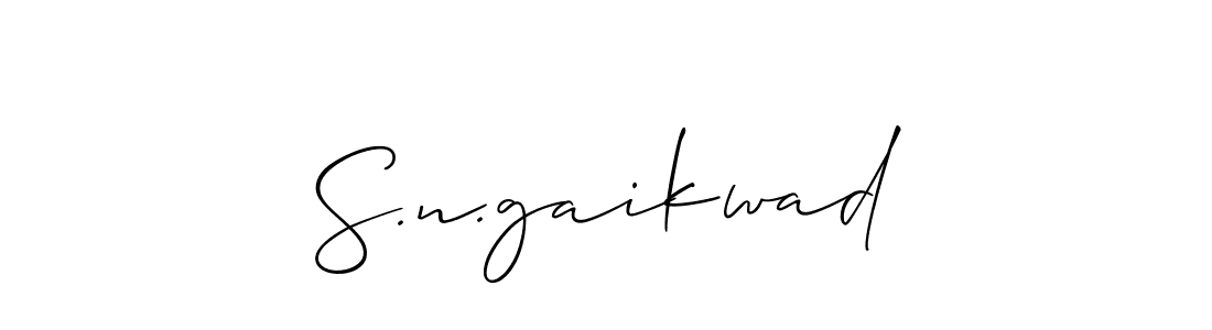 Design your own signature with our free online signature maker. With this signature software, you can create a handwritten (Allison_Script) signature for name S.n.gaikwad. S.n.gaikwad signature style 2 images and pictures png