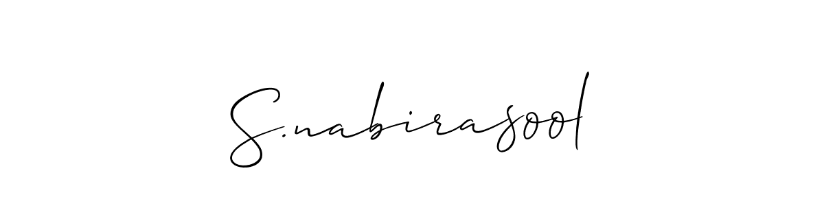 You can use this online signature creator to create a handwritten signature for the name S.nabirasool. This is the best online autograph maker. S.nabirasool signature style 2 images and pictures png