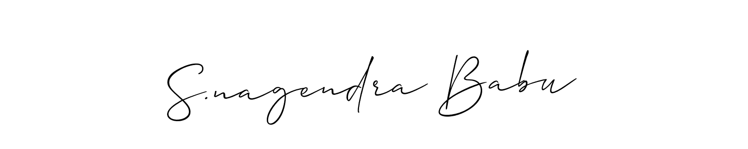 Design your own signature with our free online signature maker. With this signature software, you can create a handwritten (Allison_Script) signature for name S.nagendra Babu. S.nagendra Babu signature style 2 images and pictures png