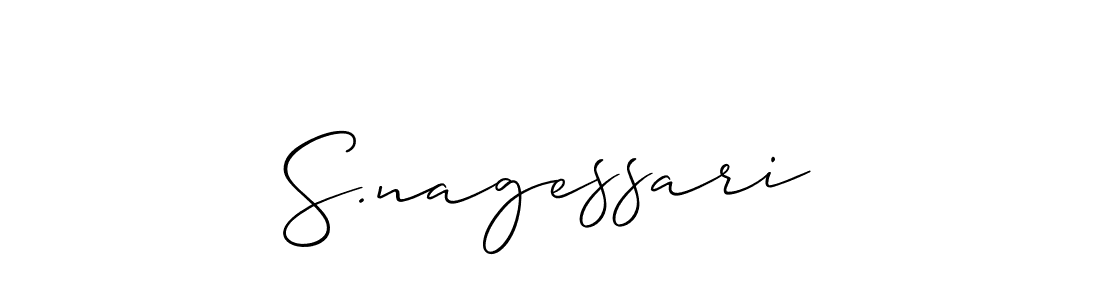 if you are searching for the best signature style for your name S.nagessari. so please give up your signature search. here we have designed multiple signature styles  using Allison_Script. S.nagessari signature style 2 images and pictures png