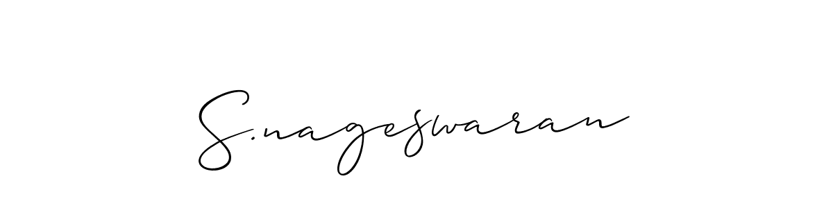 Make a beautiful signature design for name S.nageswaran. Use this online signature maker to create a handwritten signature for free. S.nageswaran signature style 2 images and pictures png