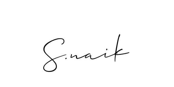 It looks lik you need a new signature style for name S.naik. Design unique handwritten (Allison_Script) signature with our free signature maker in just a few clicks. S.naik signature style 2 images and pictures png