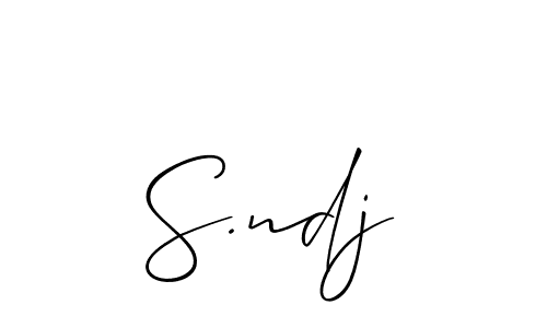 You can use this online signature creator to create a handwritten signature for the name S.ndj. This is the best online autograph maker. S.ndj signature style 2 images and pictures png