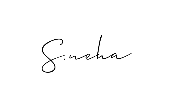 Also we have S.neha name is the best signature style. Create professional handwritten signature collection using Allison_Script autograph style. S.neha signature style 2 images and pictures png