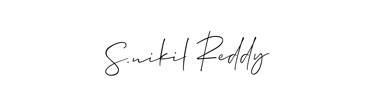 How to make S.nikil Reddy signature? Allison_Script is a professional autograph style. Create handwritten signature for S.nikil Reddy name. S.nikil Reddy signature style 2 images and pictures png