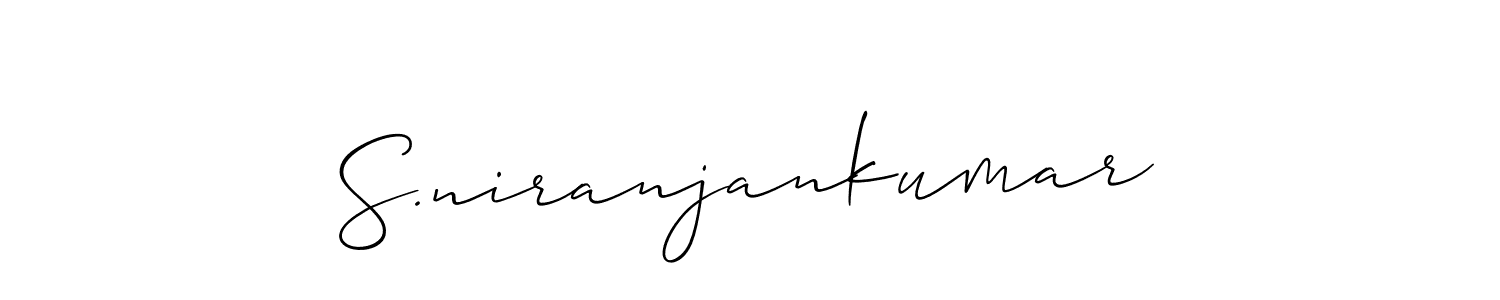 The best way (Allison_Script) to make a short signature is to pick only two or three words in your name. The name S.niranjankumar include a total of six letters. For converting this name. S.niranjankumar signature style 2 images and pictures png