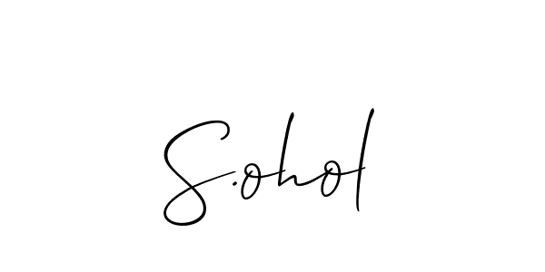 Also You can easily find your signature by using the search form. We will create S.ohol name handwritten signature images for you free of cost using Allison_Script sign style. S.ohol signature style 2 images and pictures png