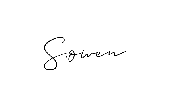It looks lik you need a new signature style for name S.owen. Design unique handwritten (Allison_Script) signature with our free signature maker in just a few clicks. S.owen signature style 2 images and pictures png
