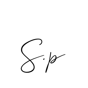 You should practise on your own different ways (Allison_Script) to write your name (S.p) in signature. don't let someone else do it for you. S.p signature style 2 images and pictures png