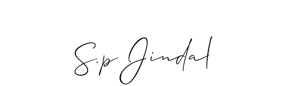 You should practise on your own different ways (Allison_Script) to write your name (S.p Jindal) in signature. don't let someone else do it for you. S.p Jindal signature style 2 images and pictures png