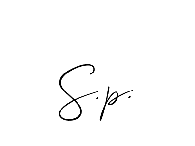 Make a beautiful signature design for name S.p.. Use this online signature maker to create a handwritten signature for free. S.p. signature style 2 images and pictures png