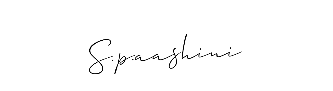 S.p.aashini stylish signature style. Best Handwritten Sign (Allison_Script) for my name. Handwritten Signature Collection Ideas for my name S.p.aashini. S.p.aashini signature style 2 images and pictures png