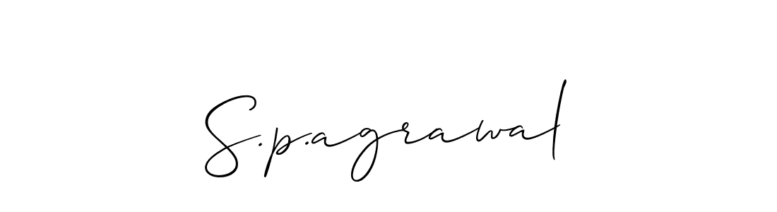 The best way (Allison_Script) to make a short signature is to pick only two or three words in your name. The name S.p.agrawal include a total of six letters. For converting this name. S.p.agrawal signature style 2 images and pictures png