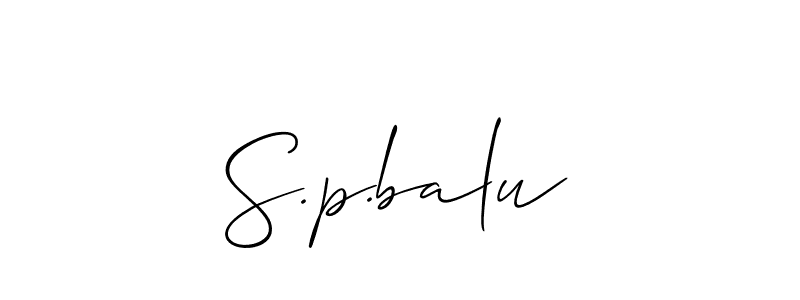 Make a short S.p.balu signature style. Manage your documents anywhere anytime using Allison_Script. Create and add eSignatures, submit forms, share and send files easily. S.p.balu signature style 2 images and pictures png