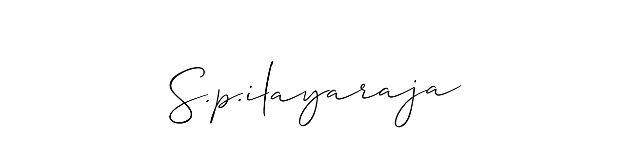 Make a short S.p.ilayaraja signature style. Manage your documents anywhere anytime using Allison_Script. Create and add eSignatures, submit forms, share and send files easily. S.p.ilayaraja signature style 2 images and pictures png