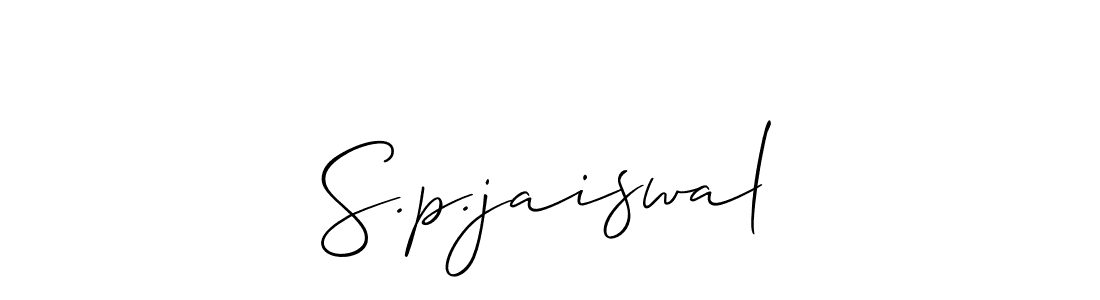 How to Draw S.p.jaiswal signature style? Allison_Script is a latest design signature styles for name S.p.jaiswal. S.p.jaiswal signature style 2 images and pictures png