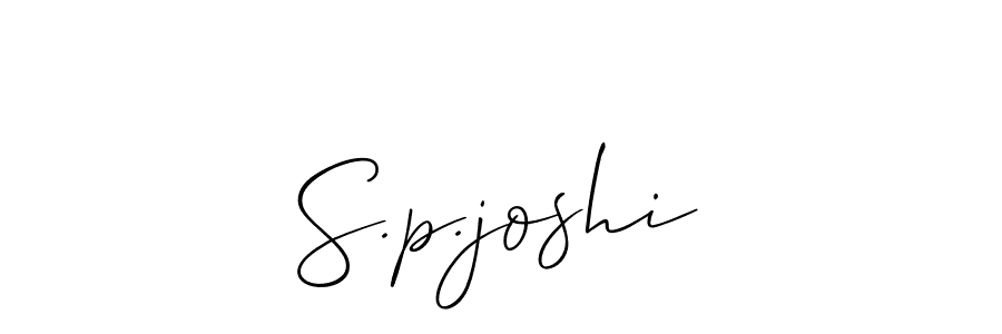 S.p.joshi stylish signature style. Best Handwritten Sign (Allison_Script) for my name. Handwritten Signature Collection Ideas for my name S.p.joshi. S.p.joshi signature style 2 images and pictures png