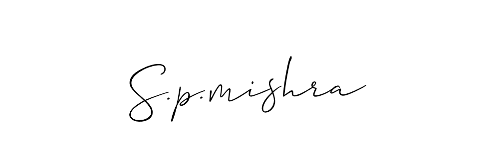 Create a beautiful signature design for name S.p.mishra. With this signature (Allison_Script) fonts, you can make a handwritten signature for free. S.p.mishra signature style 2 images and pictures png