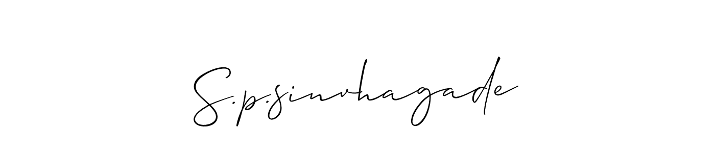 S.p.sinvhagade stylish signature style. Best Handwritten Sign (Allison_Script) for my name. Handwritten Signature Collection Ideas for my name S.p.sinvhagade. S.p.sinvhagade signature style 2 images and pictures png