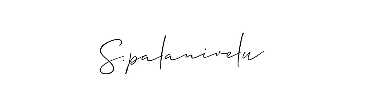 How to make S.palanivelu name signature. Use Allison_Script style for creating short signs online. This is the latest handwritten sign. S.palanivelu signature style 2 images and pictures png