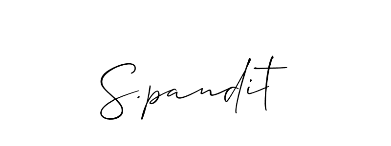Also we have S.pandit name is the best signature style. Create professional handwritten signature collection using Allison_Script autograph style. S.pandit signature style 2 images and pictures png