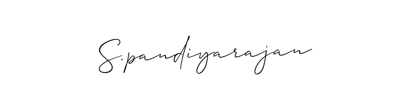 You should practise on your own different ways (Allison_Script) to write your name (S.pandiyarajan) in signature. don't let someone else do it for you. S.pandiyarajan signature style 2 images and pictures png