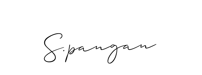 How to make S.pangan name signature. Use Allison_Script style for creating short signs online. This is the latest handwritten sign. S.pangan signature style 2 images and pictures png