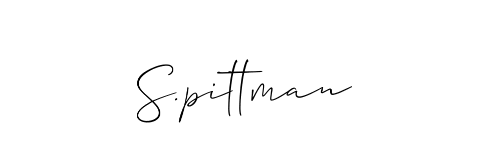 How to make S.pittman  signature? Allison_Script is a professional autograph style. Create handwritten signature for S.pittman  name. S.pittman  signature style 2 images and pictures png