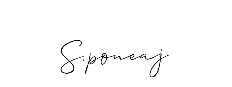 You can use this online signature creator to create a handwritten signature for the name S.poneaj. This is the best online autograph maker. S.poneaj signature style 2 images and pictures png