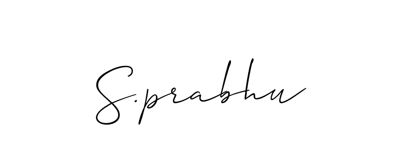 Create a beautiful signature design for name S.prabhu. With this signature (Allison_Script) fonts, you can make a handwritten signature for free. S.prabhu signature style 2 images and pictures png