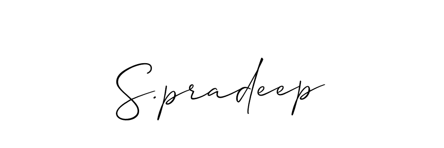 How to Draw S.pradeep signature style? Allison_Script is a latest design signature styles for name S.pradeep. S.pradeep signature style 2 images and pictures png