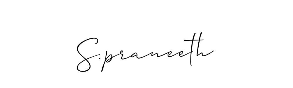 It looks lik you need a new signature style for name S.praneeth. Design unique handwritten (Allison_Script) signature with our free signature maker in just a few clicks. S.praneeth signature style 2 images and pictures png