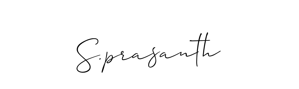 How to make S.prasanth name signature. Use Allison_Script style for creating short signs online. This is the latest handwritten sign. S.prasanth signature style 2 images and pictures png