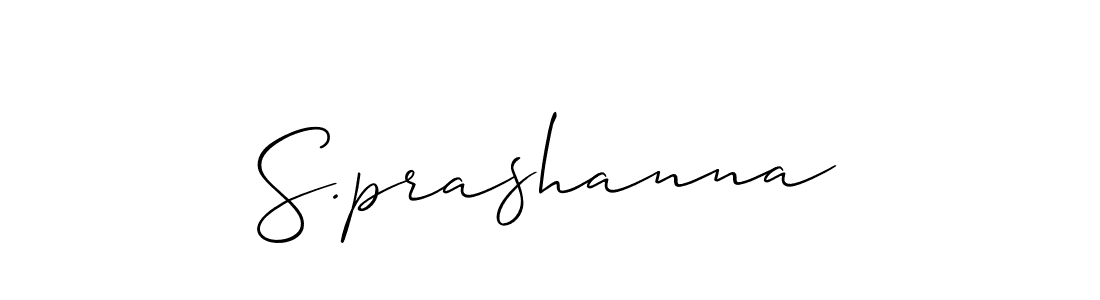 Use a signature maker to create a handwritten signature online. With this signature software, you can design (Allison_Script) your own signature for name S.prashanna. S.prashanna signature style 2 images and pictures png