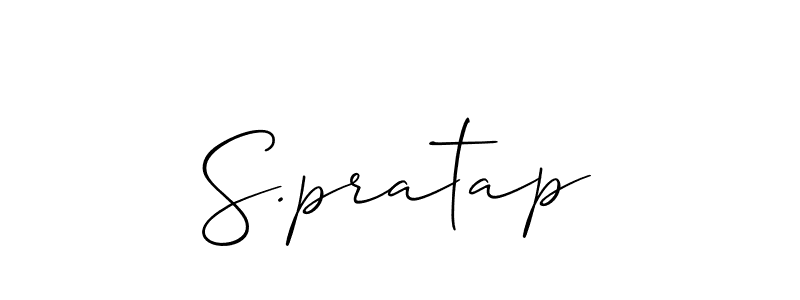 How to make S.pratap signature? Allison_Script is a professional autograph style. Create handwritten signature for S.pratap name. S.pratap signature style 2 images and pictures png