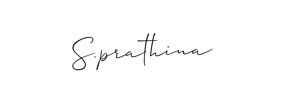 Design your own signature with our free online signature maker. With this signature software, you can create a handwritten (Allison_Script) signature for name S.prathina. S.prathina signature style 2 images and pictures png