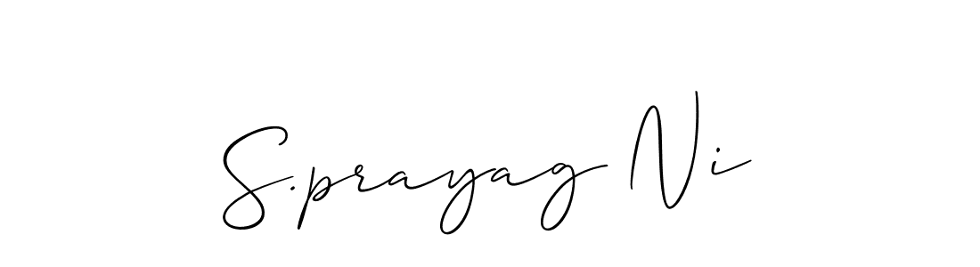 Also You can easily find your signature by using the search form. We will create S.prayag Ni name handwritten signature images for you free of cost using Allison_Script sign style. S.prayag Ni signature style 2 images and pictures png