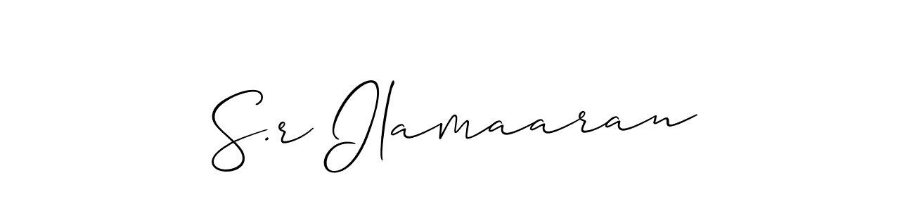 How to Draw S.r Ilamaaran signature style? Allison_Script is a latest design signature styles for name S.r Ilamaaran. S.r Ilamaaran signature style 2 images and pictures png