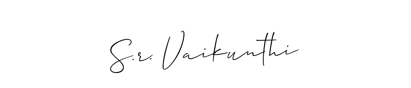 You can use this online signature creator to create a handwritten signature for the name S.r. Vaikunthi. This is the best online autograph maker. S.r. Vaikunthi signature style 2 images and pictures png