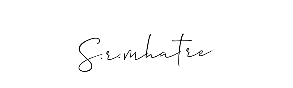 Design your own signature with our free online signature maker. With this signature software, you can create a handwritten (Allison_Script) signature for name S.r.mhatre. S.r.mhatre signature style 2 images and pictures png