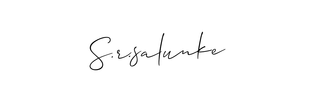 Make a beautiful signature design for name S.r.salunke. Use this online signature maker to create a handwritten signature for free. S.r.salunke signature style 2 images and pictures png