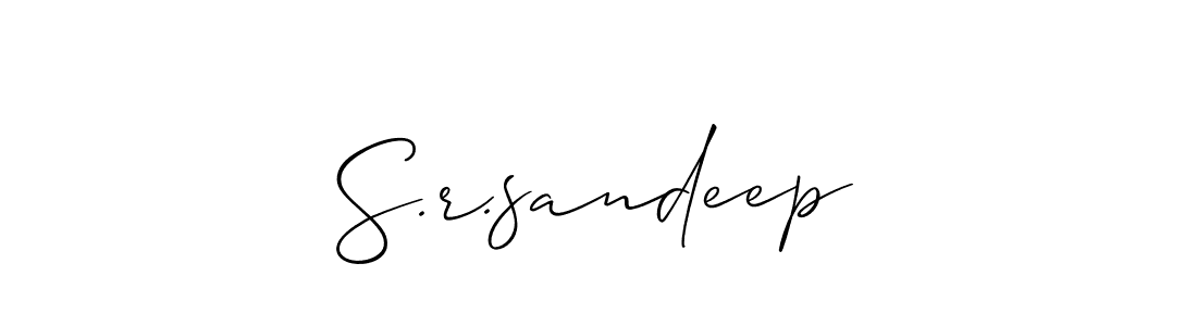 Also we have S.r.sandeep name is the best signature style. Create professional handwritten signature collection using Allison_Script autograph style. S.r.sandeep signature style 2 images and pictures png