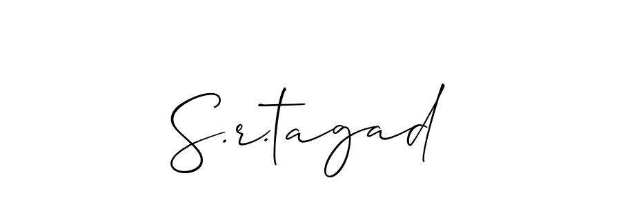 Also we have S.r.tagad name is the best signature style. Create professional handwritten signature collection using Allison_Script autograph style. S.r.tagad signature style 2 images and pictures png