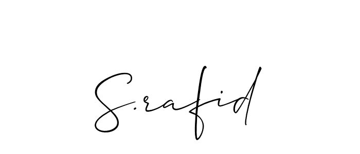 Design your own signature with our free online signature maker. With this signature software, you can create a handwritten (Allison_Script) signature for name S.rafid. S.rafid signature style 2 images and pictures png