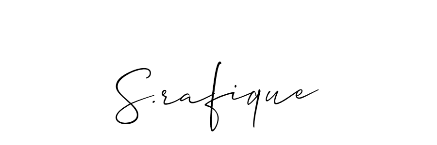 Also we have S.rafique name is the best signature style. Create professional handwritten signature collection using Allison_Script autograph style. S.rafique signature style 2 images and pictures png