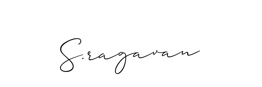 Create a beautiful signature design for name S.ragavan. With this signature (Allison_Script) fonts, you can make a handwritten signature for free. S.ragavan signature style 2 images and pictures png