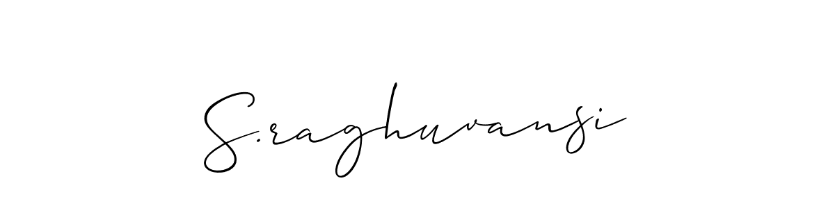 How to make S.raghuvansi name signature. Use Allison_Script style for creating short signs online. This is the latest handwritten sign. S.raghuvansi signature style 2 images and pictures png