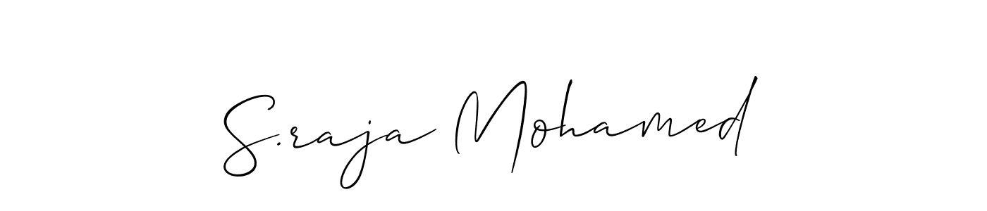 How to make S.raja Mohamed name signature. Use Allison_Script style for creating short signs online. This is the latest handwritten sign. S.raja Mohamed signature style 2 images and pictures png